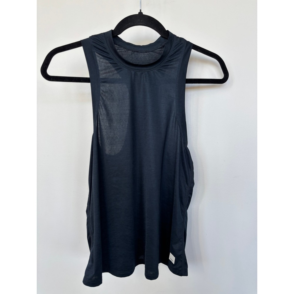 Vuori High Neck Racerback Tank Top Black Charcoal Gray Activewear Workout Small